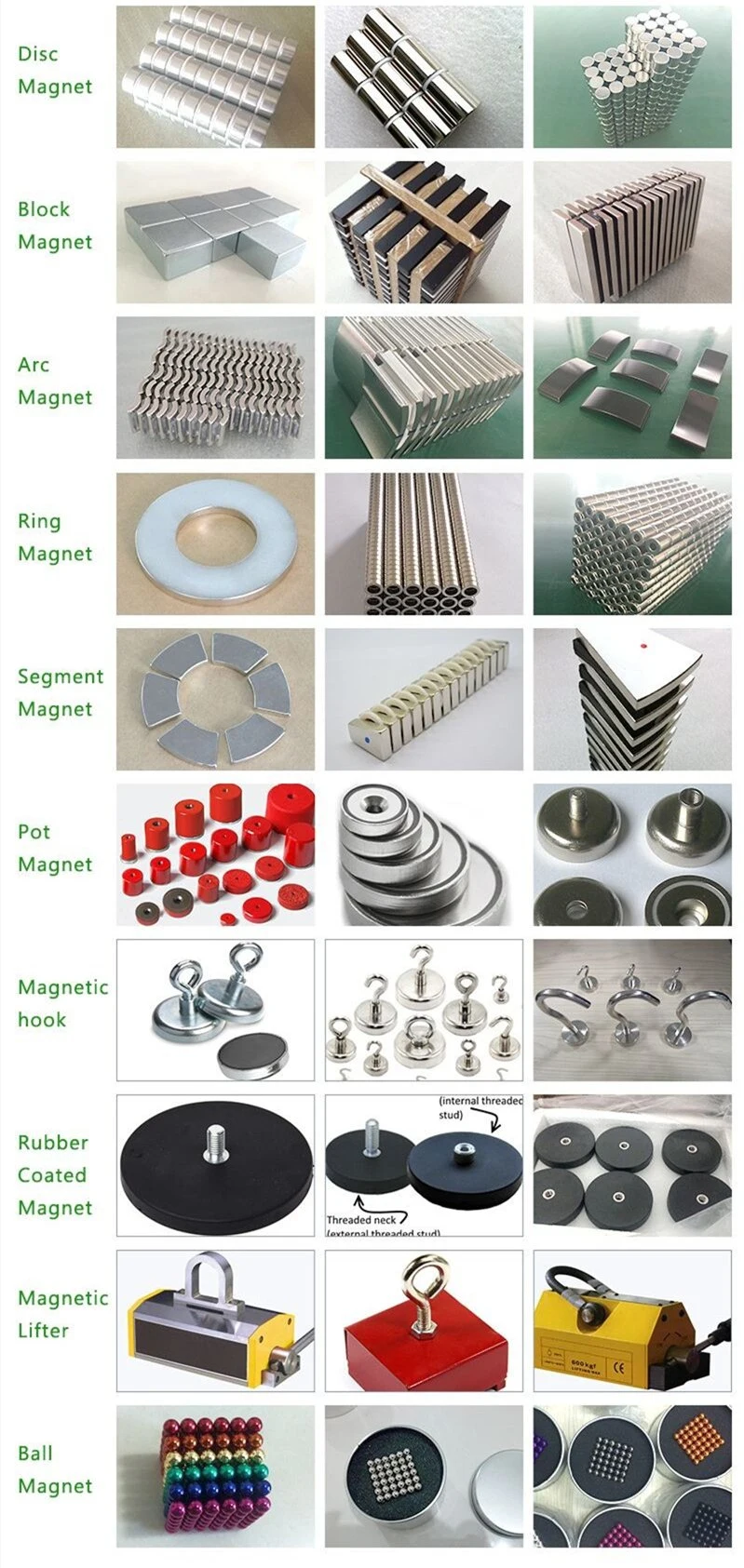 SmCo 1: 5 and SmCo 2: 17 Samarium Cobalt (SmCo) Magnet for High Working Temperature