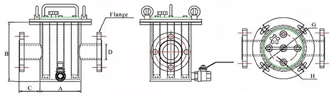 Stainless Steel Magnet Liquid Line Magnetic Trap for Chemical Industry