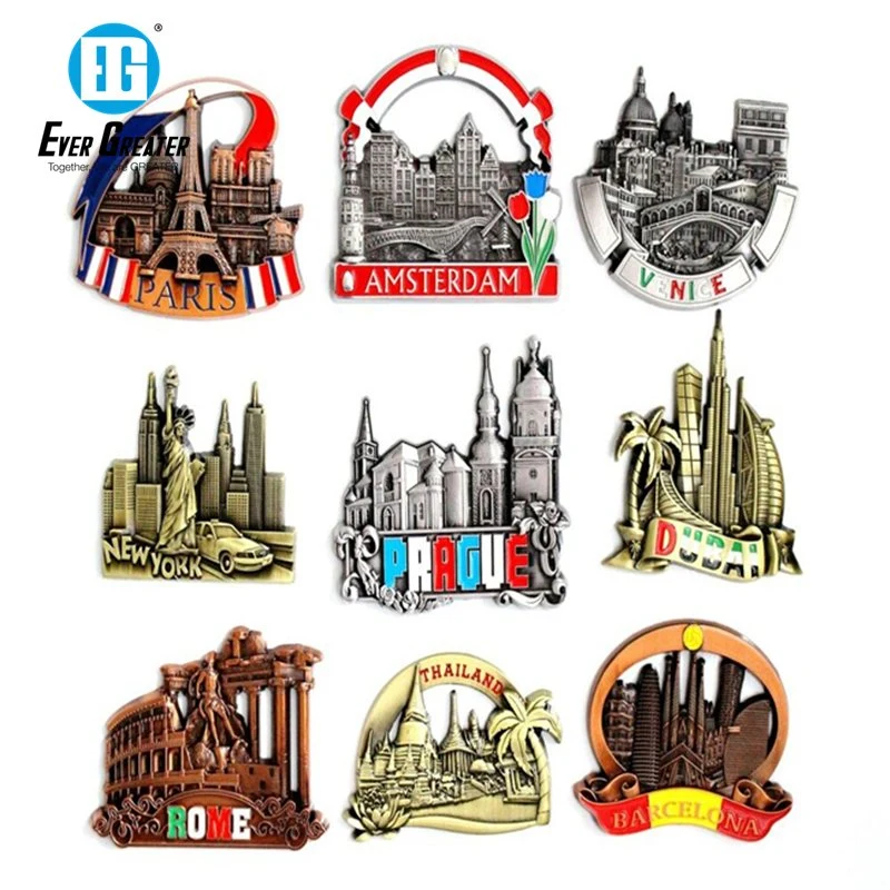 Souvenir Custom Logo Metal Plate Fridge Magnets