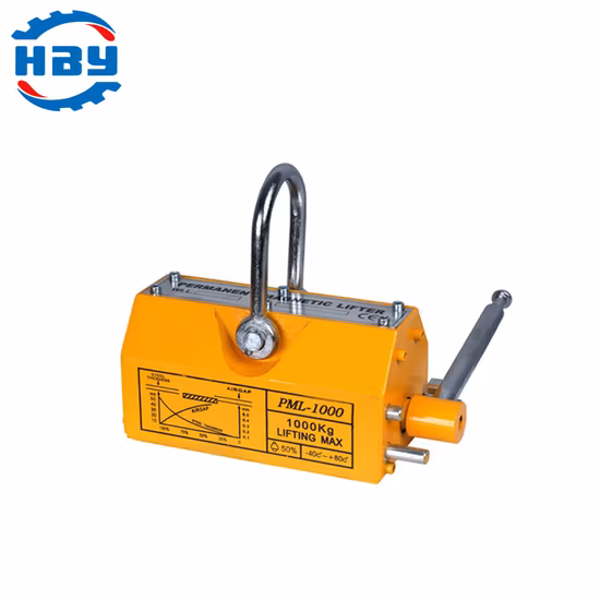 Magnete di sollevamento portatile con piastra in acciaio da 2000 kg/4400 libbre
